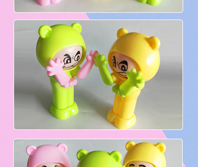 Tiktok Same Style Guess Boxing Face Changing Doll Toy Happy Rotary Table Stone Scissors Cloth Change Face Once Pressed