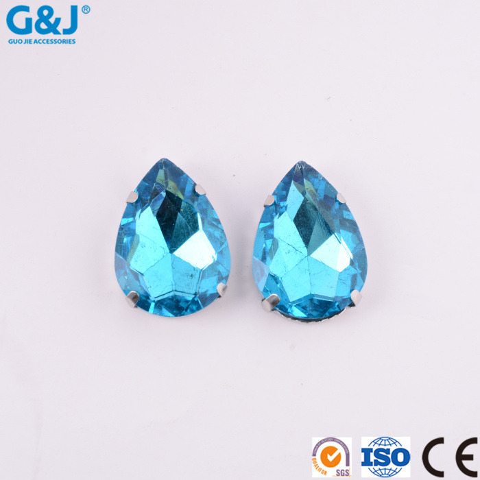 Water drop four-claw hand sewn stone hardware, diamond and shoe apparel DIY decorative materials Water drop four-claw hand sewn stone hardware, diamond and shoe apparel DIY decorative materials