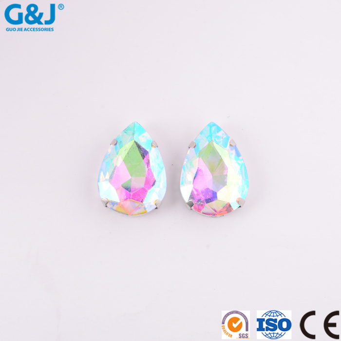 Water drop four-claw hand sewn stone hardware, diamond and shoe apparel DIY decorative materials Water drop four-claw hand sewn stone hardware, diamond and shoe apparel DIY decorative materials