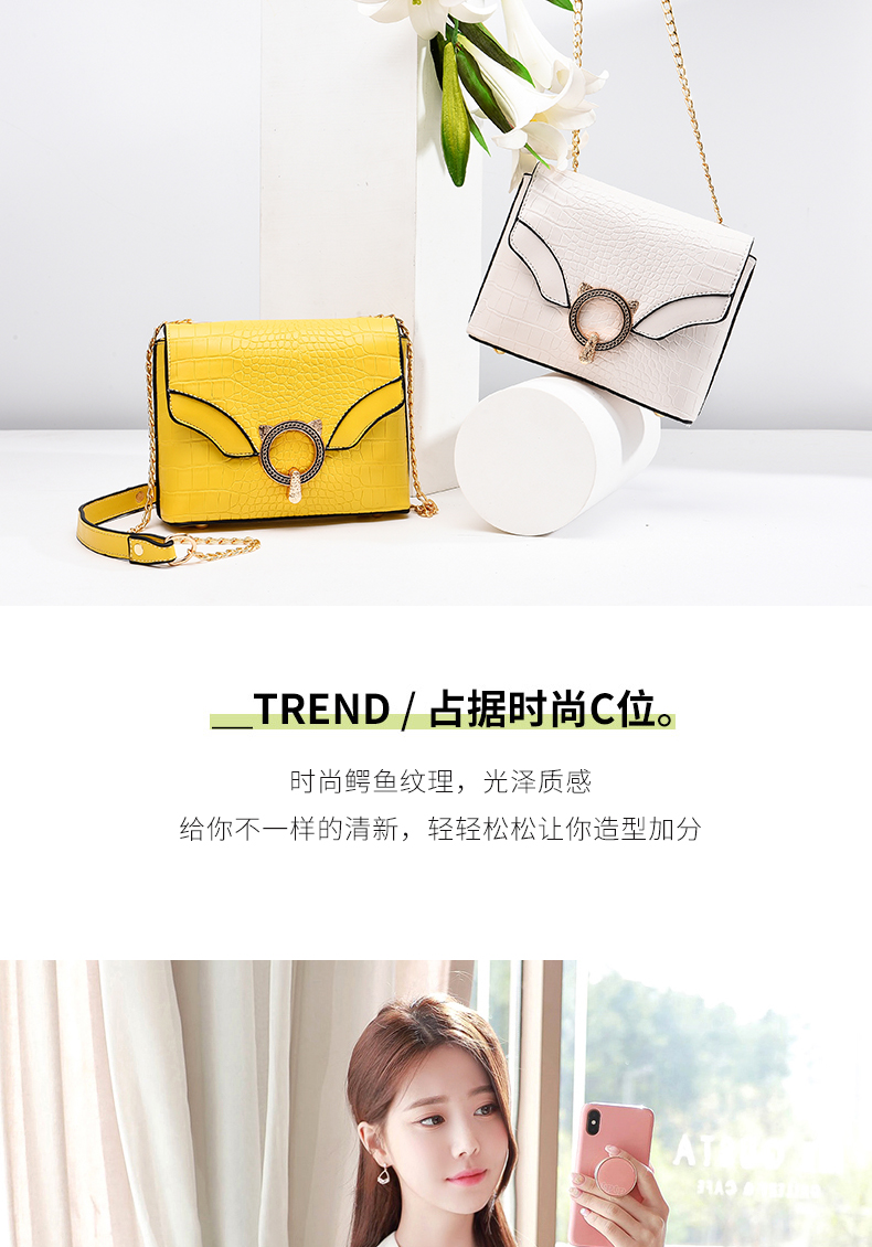 Bag woman 2020 new summer spot can mix and match one shoulder bag diagonal bag pure color stone grain elegant lady style