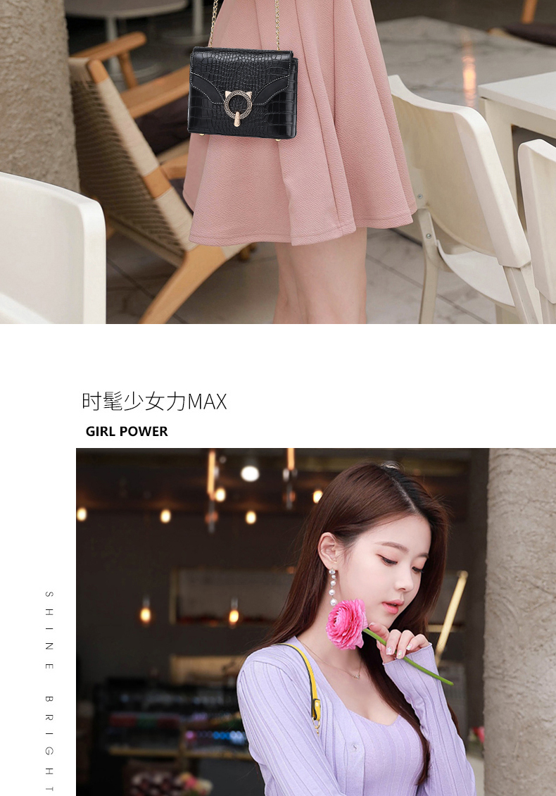 Bag woman 2020 new summer spot can mix and match one shoulder bag diagonal bag pure color stone grain elegant lady style