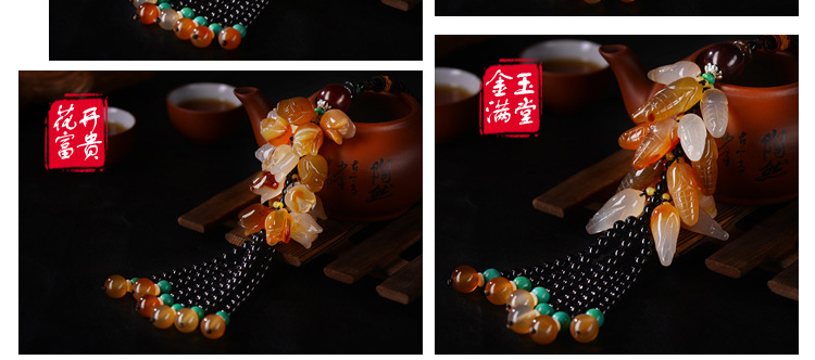 Hanging gourd magnolia water drop Natural agate chalcedony car pendant to protect safe car hanging gourd magnolia water drop Hanging gourd magnolia water drop Natural agate chalcedony car pendant to protect safe car hanging gourd magnolia water drop