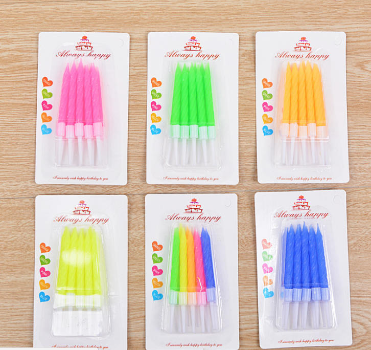Crystal birthday candles thread pink birthday party candles smokeless colorful romantic candles