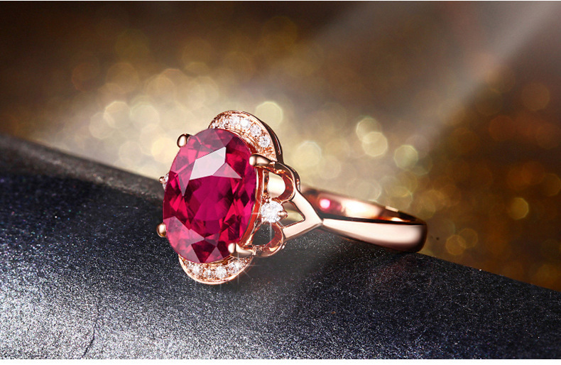 European and American Style Fresh Pink Crystal Bracelet Open Ring Ruby Tassel Ear Hook Red Tourmaline Rose Gold Pendant Set European and American Style Fresh Pink Crystal Bracelet Open Ring Ruby Tassel Ear Hook Red Tourmaline Rose Gold Pendant Set