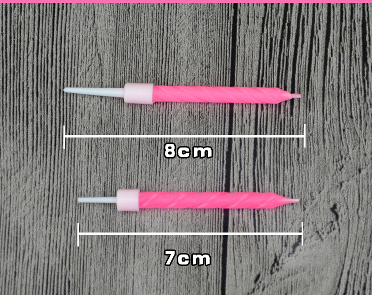 Crystal Birthday Candle Thread Pink Birthday Party Candle Smoke-Free Colorful Romantic Small Candle