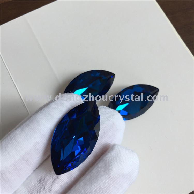Deep pink horse eye-tip shaped diamond crystal flower jewelry accessories shoe - bag accessories