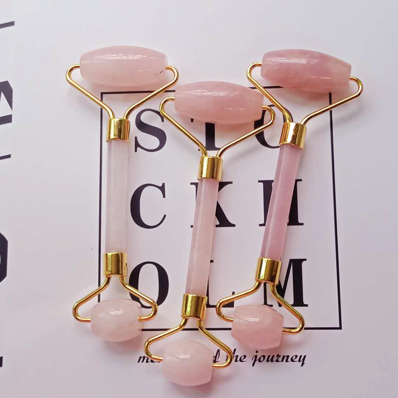 Hot Selling Jade Roller Pink Crystal Massager Facial Face Eye Beauty Massage Stick Cross-Border Direct Selling Supply Wholesale Hot Selling Jade Roller Pink Crystal Massager Facial Face Eye Beauty Massage Stick Cross-Border Direct Selling Supply Wholesale