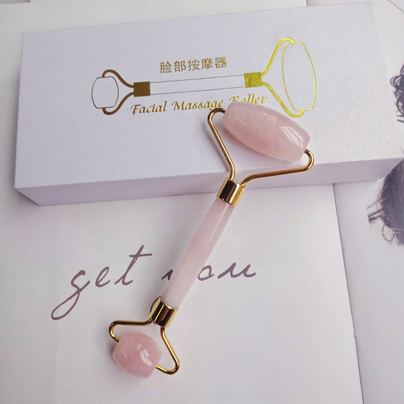 Hot Selling Jade Roller Pink Crystal Massager Facial Face Eye Beauty Massage Stick Cross-Border Direct Selling Supply Wholesale Hot Selling Jade Roller Pink Crystal Massager Facial Face Eye Beauty Massage Stick Cross-Border Direct Selling Supply Wholesale