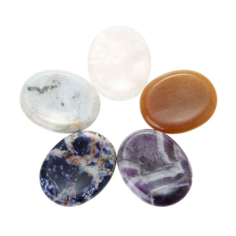 Manufacturers wholesale natural crystal jade thumb massage scraper Worry stone pink crystal amethyst Manufacturers wholesale natural crystal jade thumb massage scraper Worry stone pink crystal amethyst