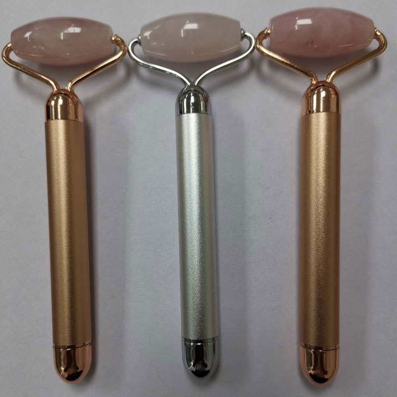 Beauty Instrument Facial Massager Pink Crystal Roller Jade Gold Stick 24K Beauty Bar
