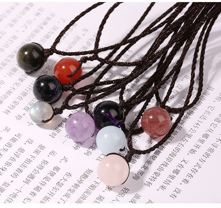 Natural Strawberry Quartz Pink Crystal Amethyst Pendant Clavicle Chain Lucky Attracting Male Student Aid Birthday Gift Female Accessories Natural Strawberry Quartz Pink Crystal Amethyst Pendant Clavicle Chain Lucky Attracting Male Student Aid Birthday Gift Female Accessories
