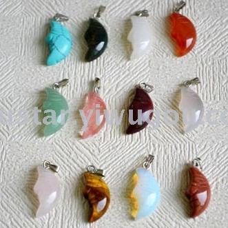 Natural stone, crystal, amethyst, agate, opal, tiger eye stone moon pendant. Natural stone, crystal, amethyst, agate, opal, tiger eye stone moon pendant.