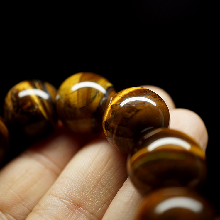 Natural tiger eye stone bracelet yellow tiger eye single circle bracelet manufacturer wholesale Natural tiger eye stone bracelet yellow tiger eye single circle bracelet manufacturer wholesale