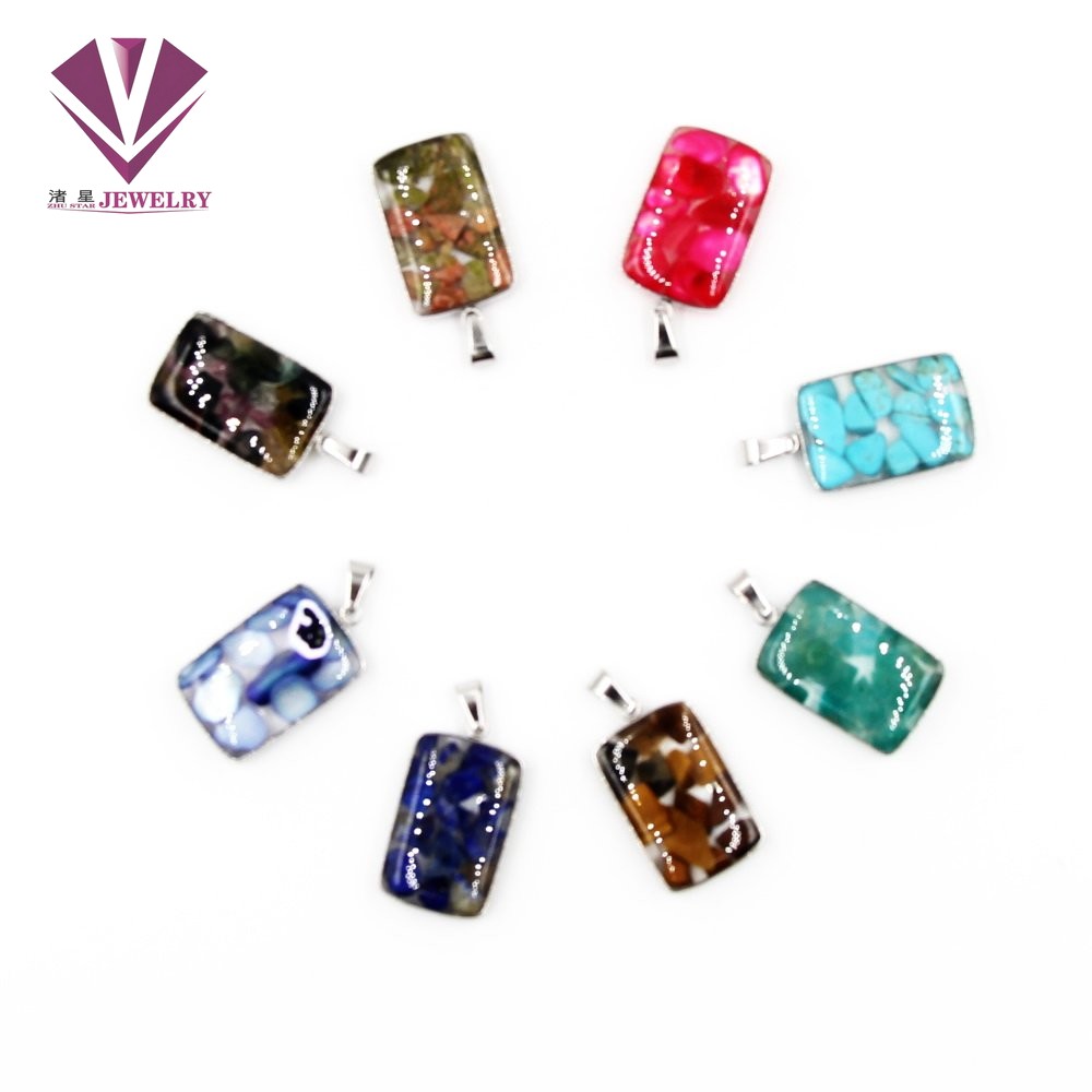 Stainless steel natural stone pendant, agate, powder crystal, amethyst, turquoise, tiger eye stone, pine stone, coral Stainless steel natural stone pendant, agate, powder crystal, amethyst, turquoise, tiger eye stone, pine stone, coral