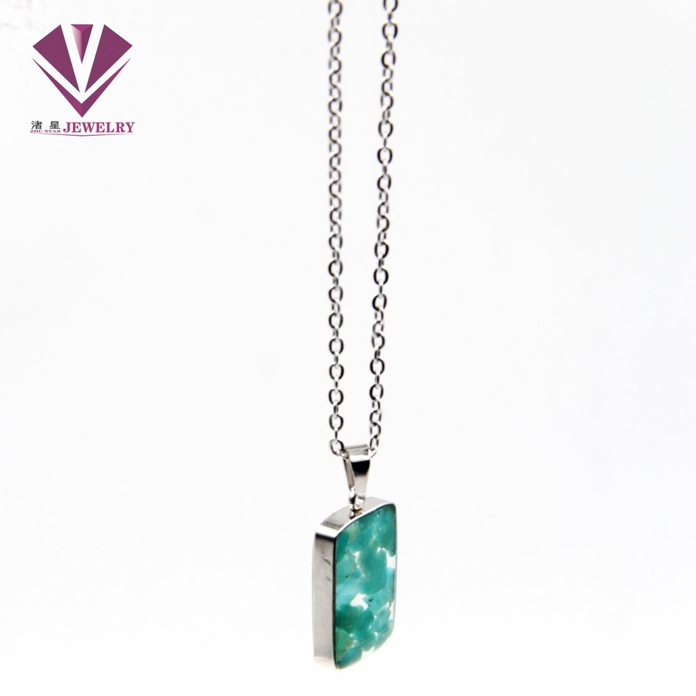Stainless steel natural stone pendant, agate, powder crystal, amethyst, turquoise, tiger eye stone, pine stone, coral Stainless steel natural stone pendant, agate, powder crystal, amethyst, turquoise, tiger eye stone, pine stone, coral