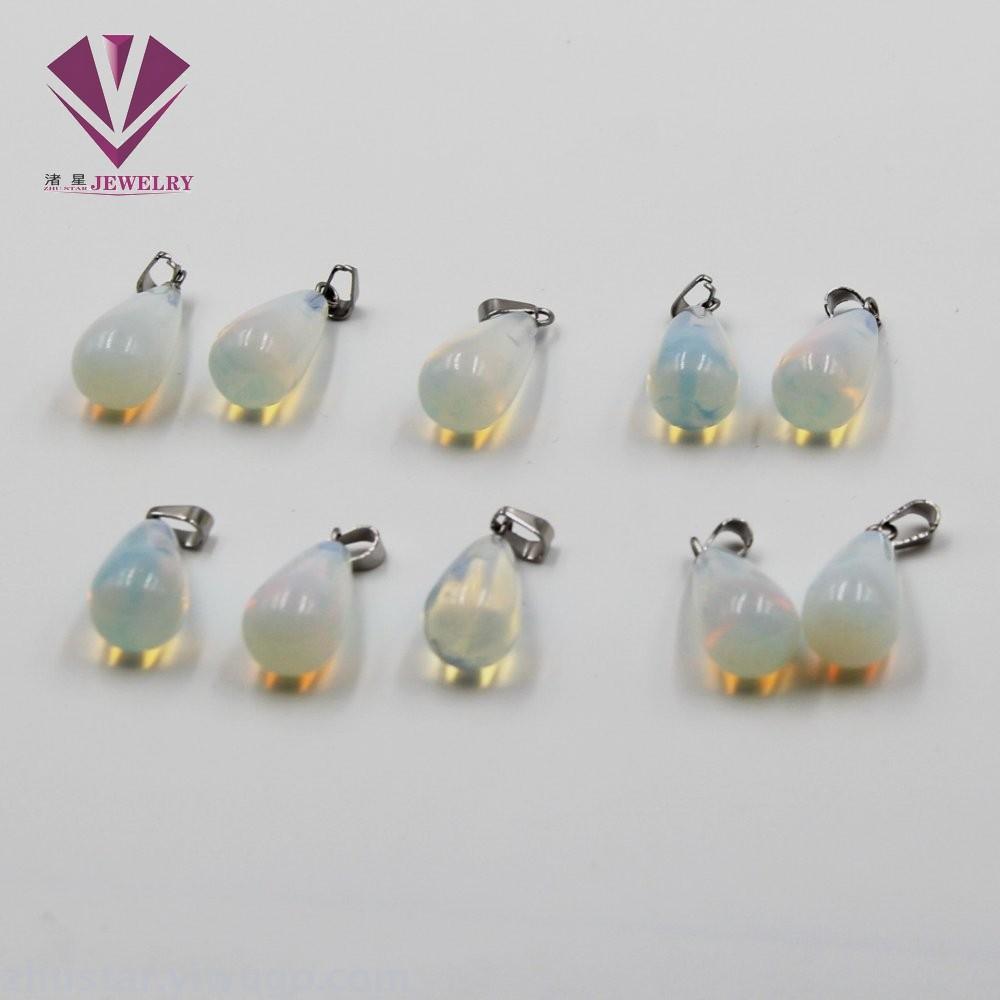 Natural stone opal long drop pendant, agate, powder crystal, amethyst, tiger eye stone, pine stone, coral Natural stone opal long drop pendant, agate, powder crystal, amethyst, tiger eye stone, pine stone, coral