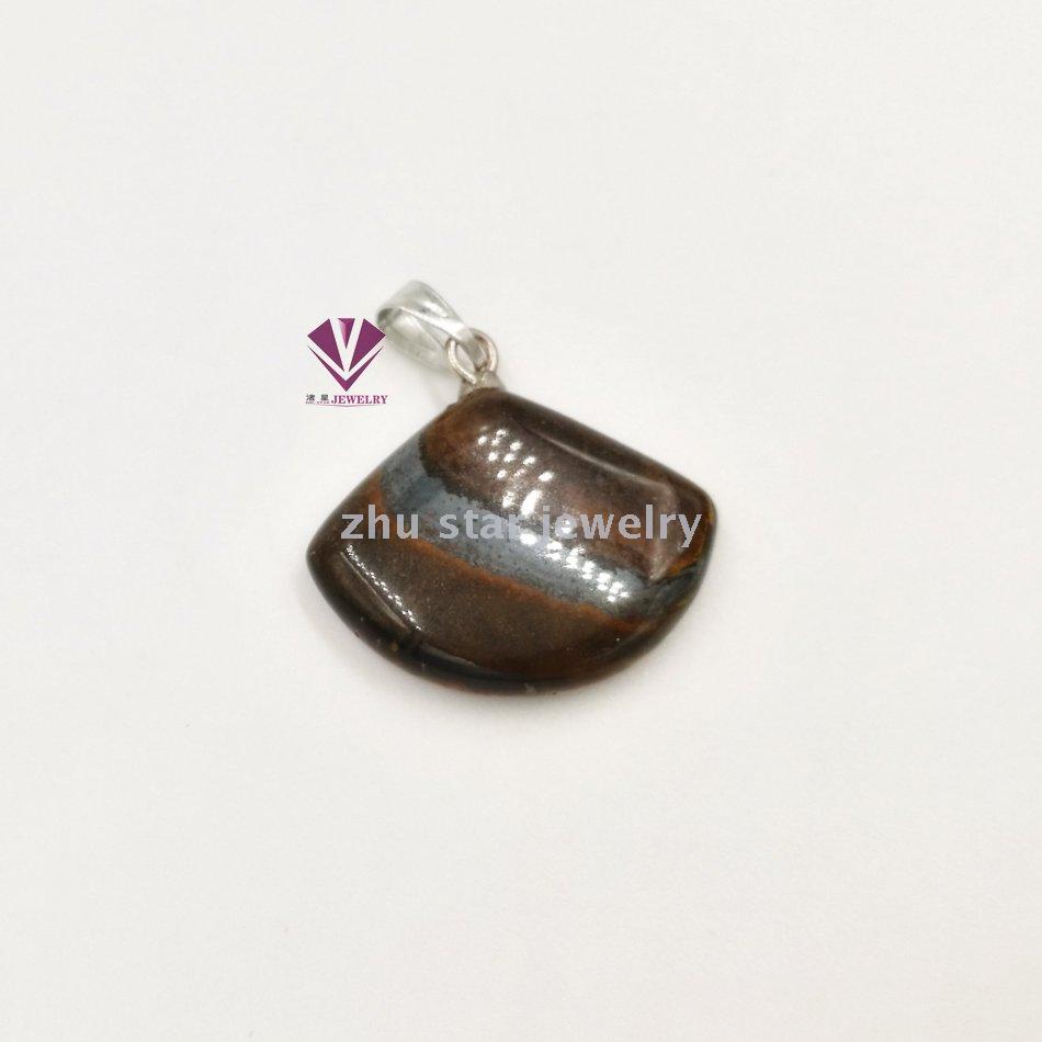 Natural stone tiger eye stone crystal gemstone pendant treatment stone mixed color wholesale sector pendant necklace Natural stone tiger eye stone crystal gemstone pendant treatment stone mixed color wholesale sector pendant necklace