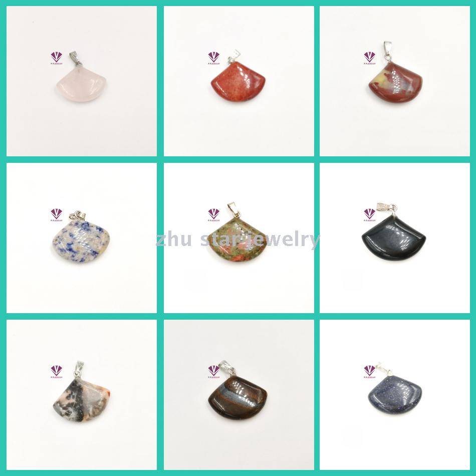 Natural stone tiger eye stone crystal gemstone pendant treatment stone mixed color wholesale sector pendant necklace Natural stone tiger eye stone crystal gemstone pendant treatment stone mixed color wholesale sector pendant necklace