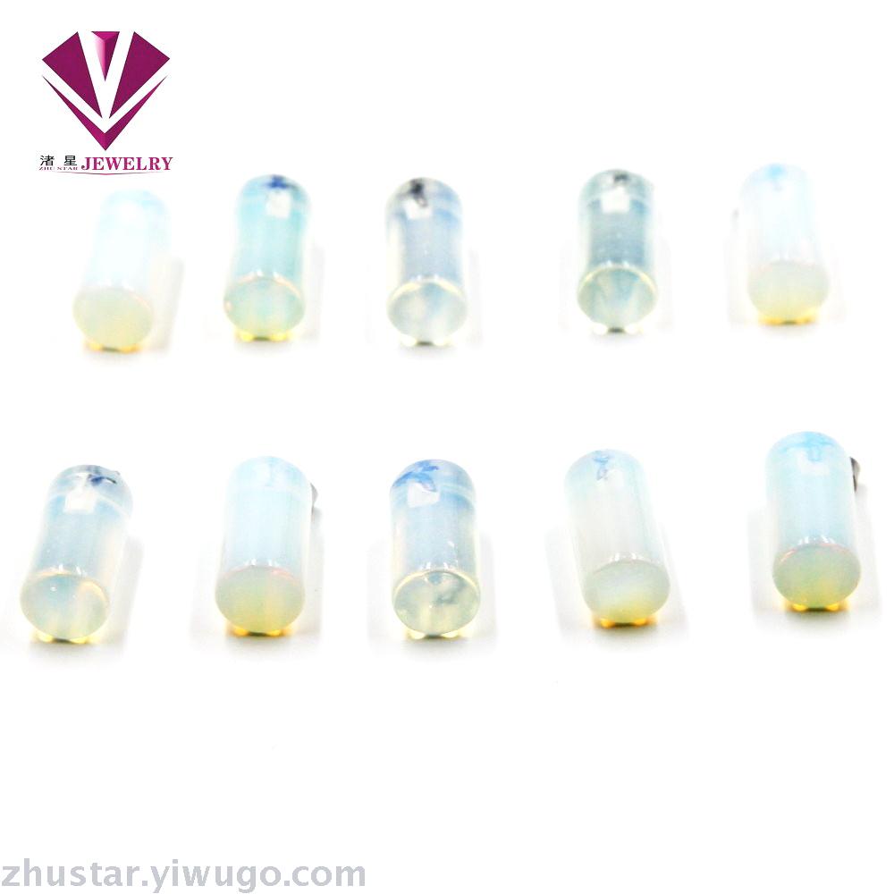 Natural stone opal pendant, agate, pink crystal, amethyst, tiger eye stone, pine stone, red coral