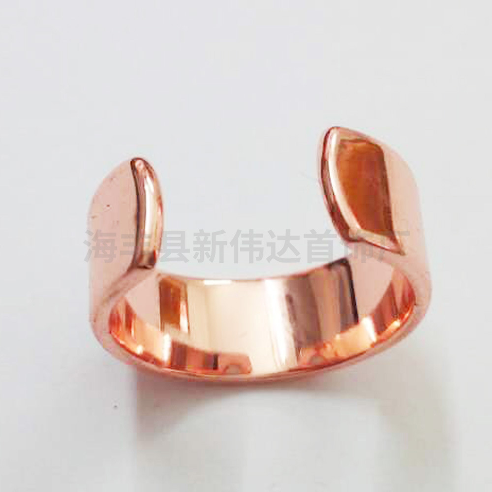 Amazon Spot Personalized European and American Electroplated Rose Gold Ring Men&#039;s Magnetic Health Care Simple Opening Ring Wholesale