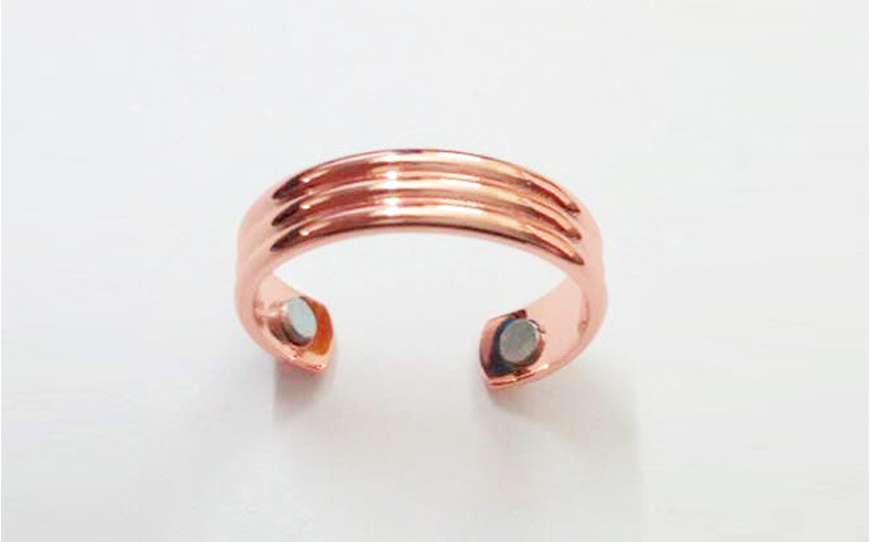 Amazon Spot Personalized European and American Electroplated Rose Gold Ring Men's Magnetic Health Care Simple Opening Ring Wholesale