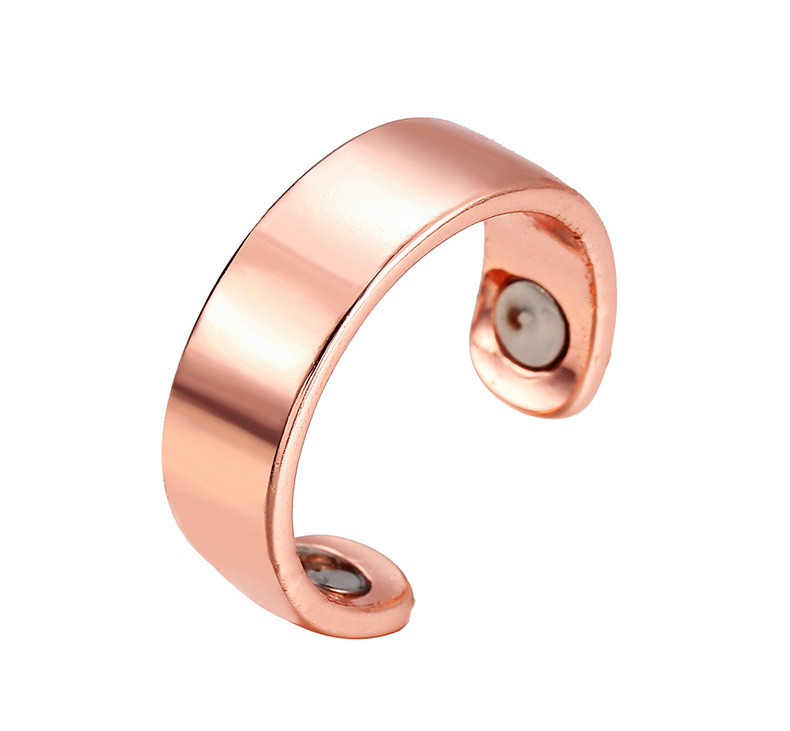 Amazon Spot Personalized European and American Electroplated Rose Gold Ring Men's Magnetic Health Care Simple Opening Ring Wholesale