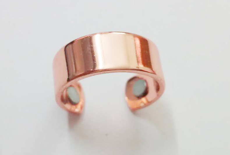 Amazon Spot Personalized European and American Electroplated Rose Gold Ring Men's Magnetic Health Care Simple Opening Ring Wholesale
