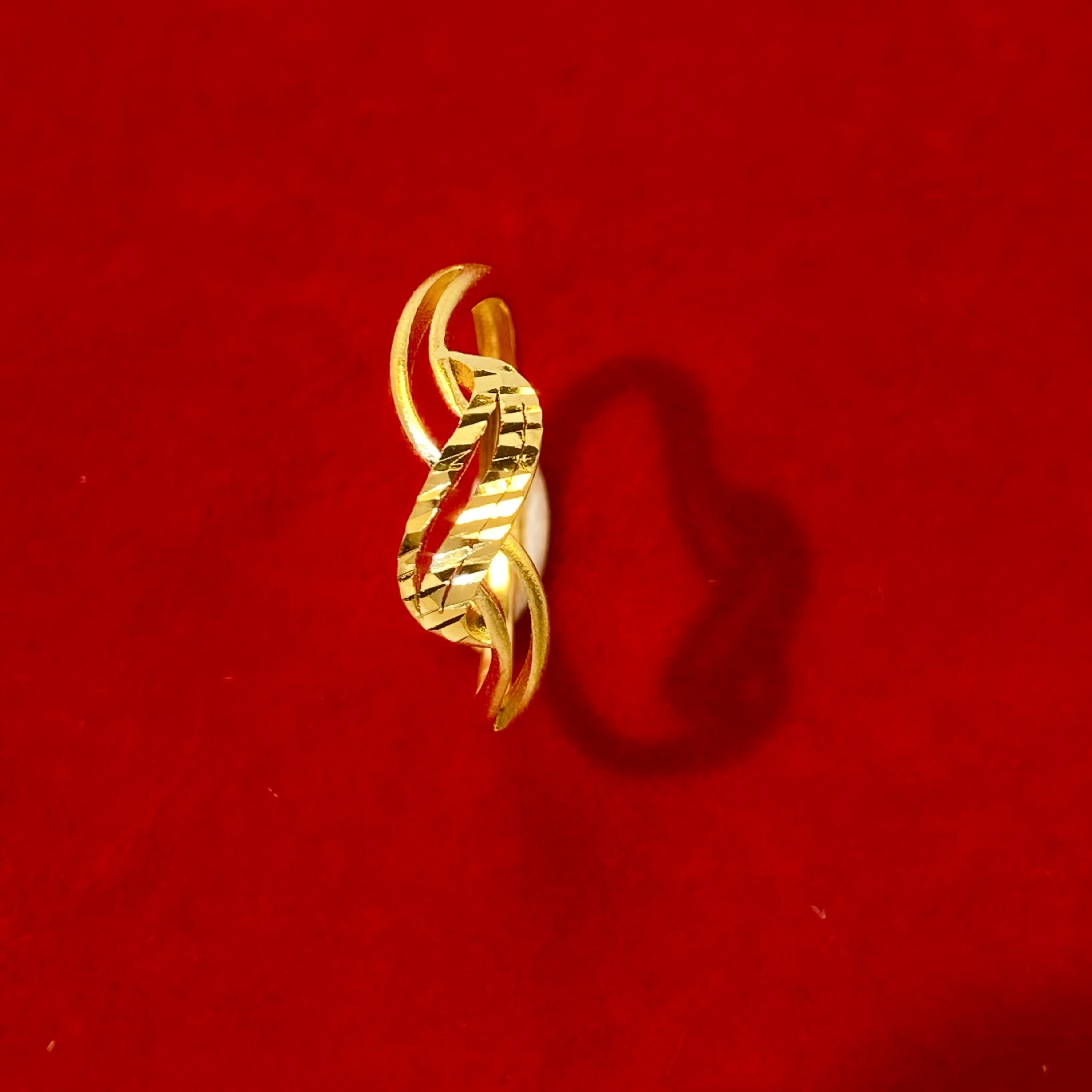 Cross-Border Hot Vietnam Placer Gold Ring Copper Vacuum Electroplating Women's Imitation Gold Open Ring Non-Fading Small Gift Wholesale