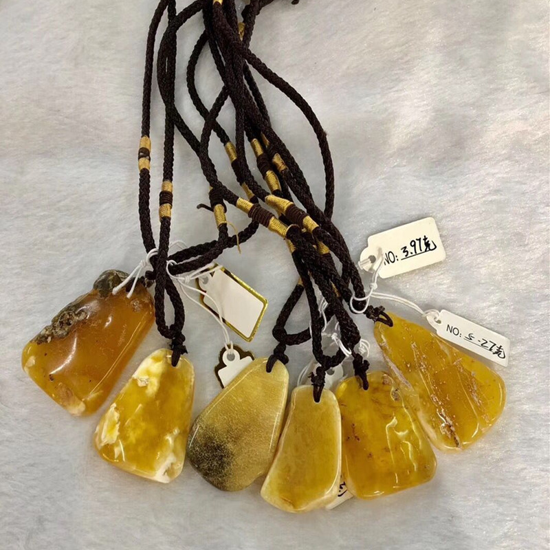 All natural Russian amber beeswax pendant necklace small gram heavy pendant needs good currency