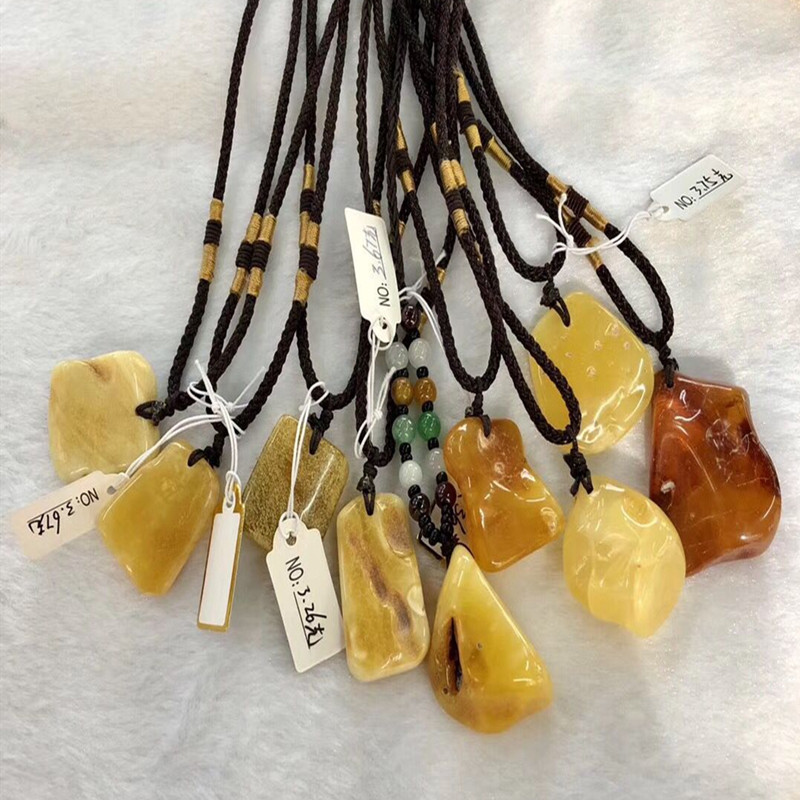 All natural Russian amber beeswax pendant necklace small gram heavy pendant needs good currency