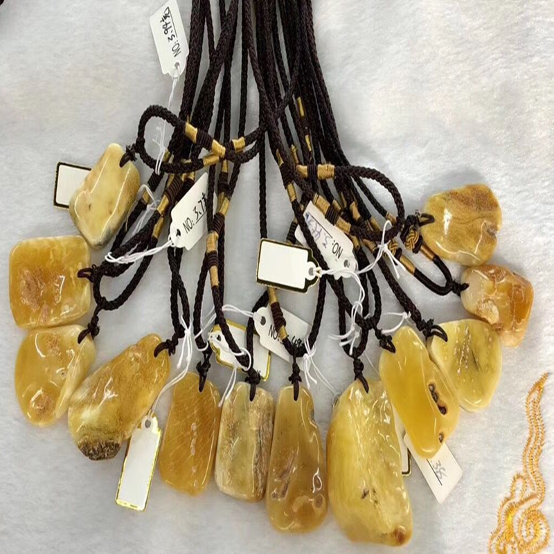 All natural Russian amber beeswax pendant necklace small gram heavy pendant needs good currency