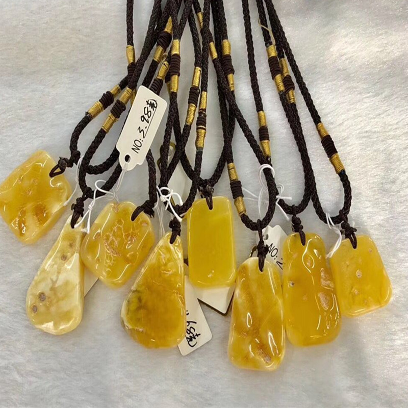 All natural Russian amber beeswax pendant necklace small gram heavy pendant needs good currency