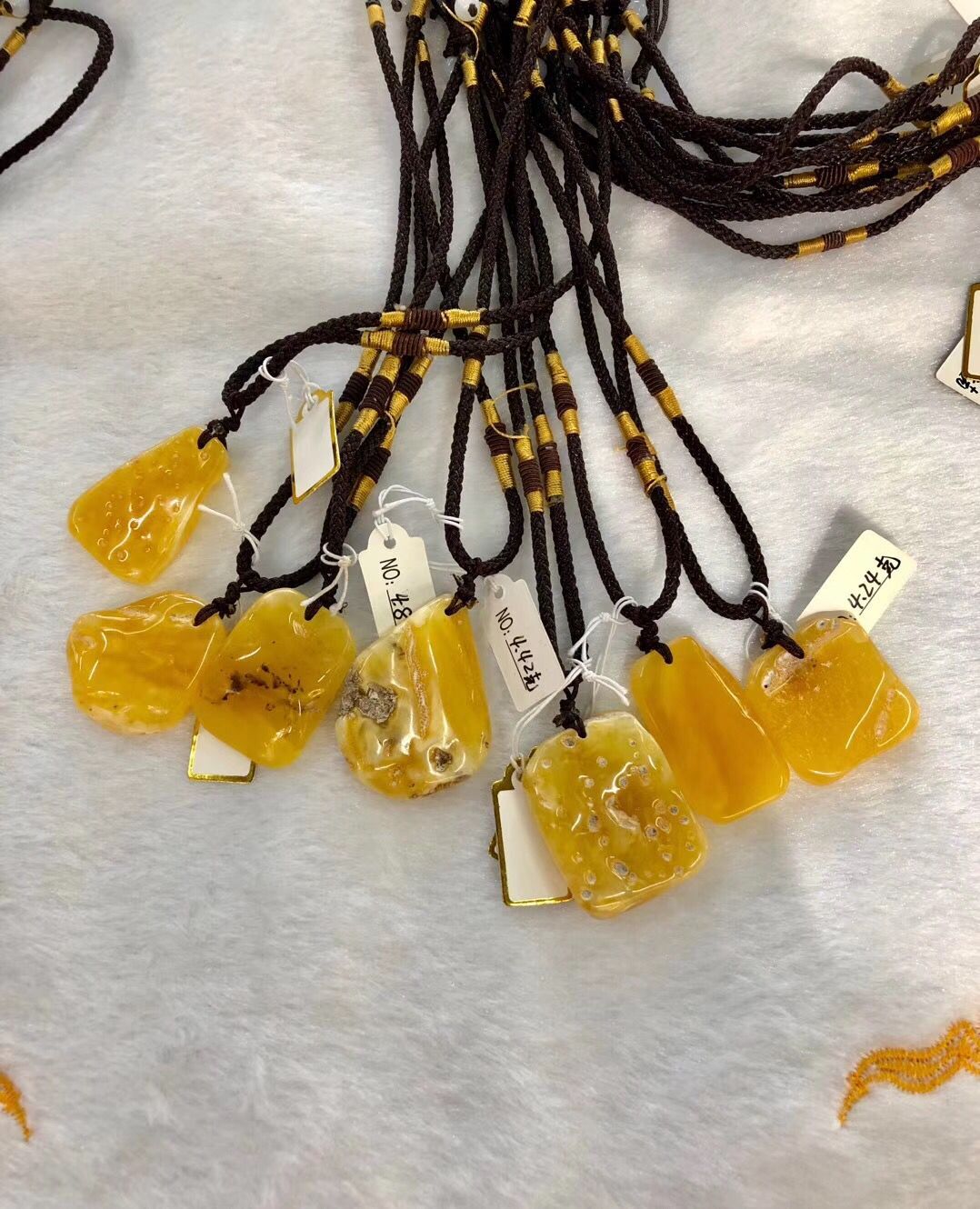 All natural Russian amber beeswax pendant necklace small gram heavy pendant needs good currency