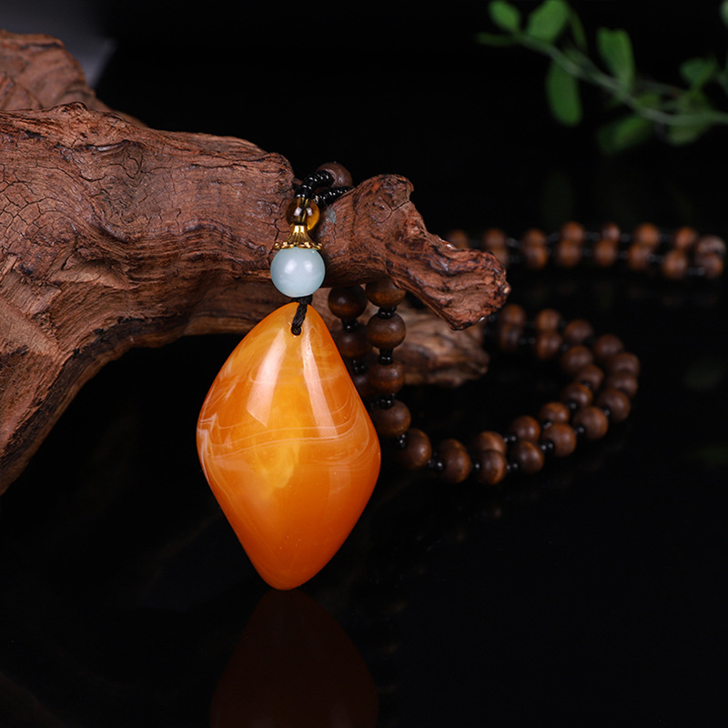 Ethnic Style Door Frame Imitation Beeswax Sweater Chain Second Generation Old Beeswax Pendant Necklace Live Broadcast Gift Accessories Pendant Ethnic Style Door Frame Imitation Beeswax Sweater Chain Second Generation Old Beeswax Pendant Necklace Live Broadcast Gift Accessories Pendant