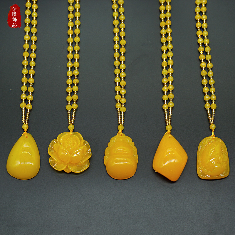 Factory Direct Sales New Ethnic Style Beaded Imitation Beeswax Sweater Chain Long Women's Necklace Activity Gift Wholesale Factory Direct Sales New Ethnic Style Beaded Imitation Beeswax Sweater Chain Long Women's Necklace Activity Gift Wholesale