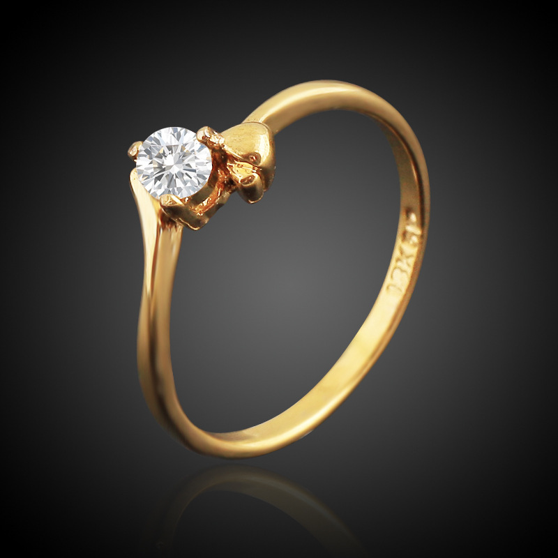 Star ring 18K gold ring can be adjusted hand