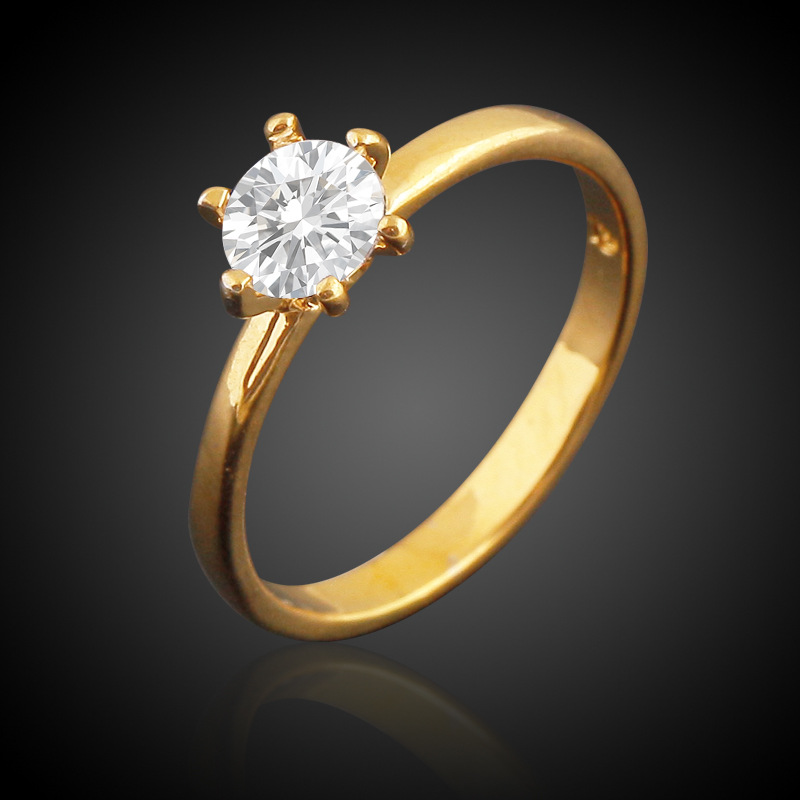 Star ring 18K gold ring can be adjusted hand
