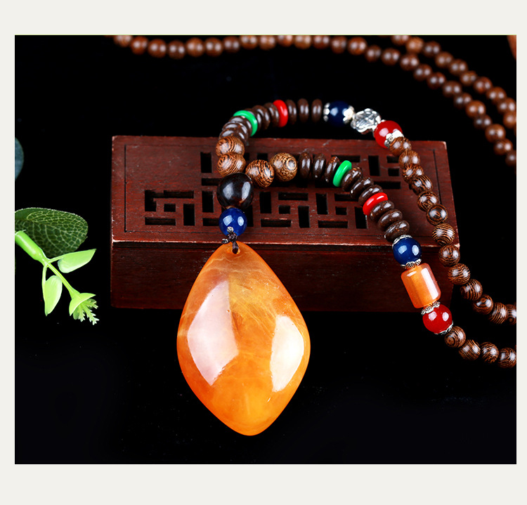 New Second-Generation Ceromel Sweater Chain Long Door Frame Beeswax Pendant Women's Necklace Accessories Yiwu Factory Direct Sales
