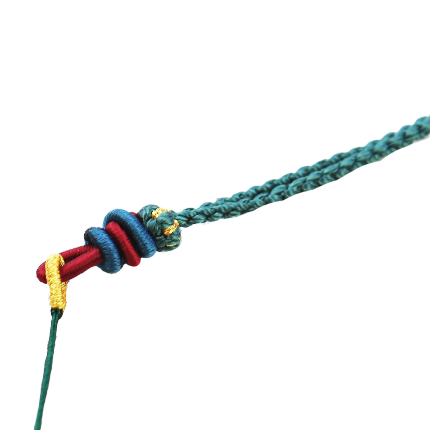 Handmade Braided Necklace Rope Clavicle Chain Sweater Chain Original Design Simple DIY Hanging Peace Buckle Beeswax Pendant