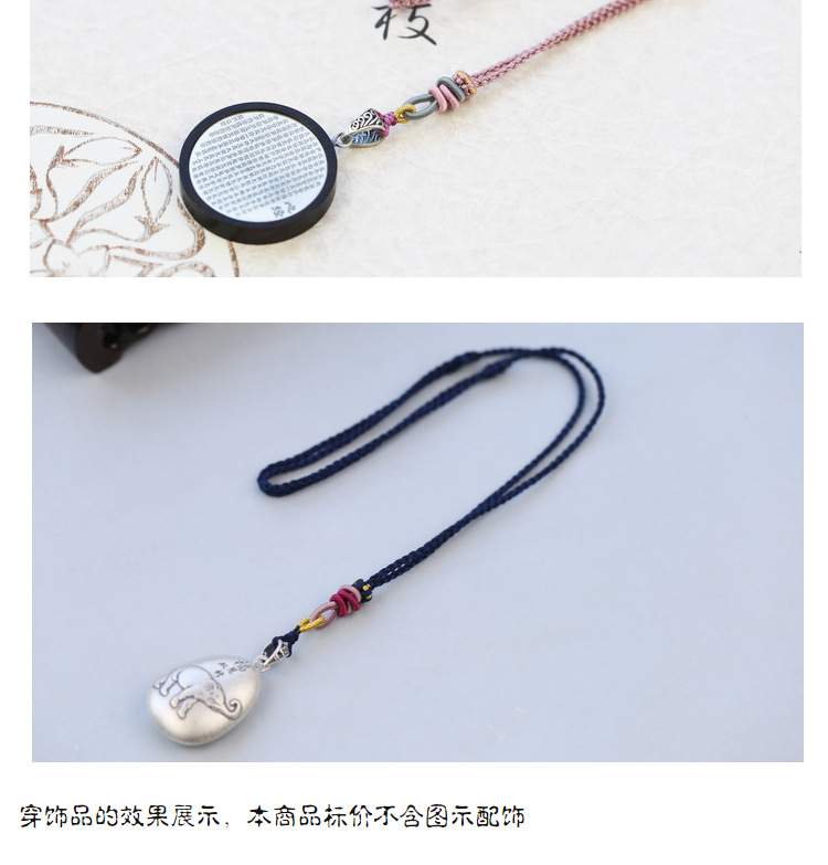 Handmade Braided Necklace Rope Clavicle Chain Sweater Chain Original Design Simple DIY Hanging Peace Buckle Beeswax Pendant Handmade Braided Necklace Rope Clavicle Chain Sweater Chain Original Design Simple DIY Hanging Peace Buckle Beeswax Pendant