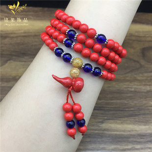 Running Rivers and Lakes Meeting Sale Gift Blue Light Beeswax Necklace Men's and Women's Long Accessories Sweater Chain Clothing Wholesale