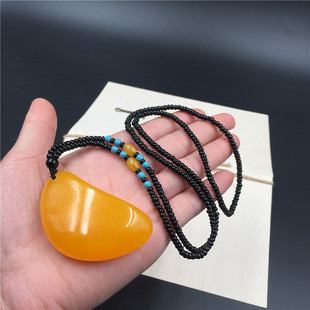 Running Rivers and Lakes Meeting Sale Gift Blue Light Beeswax Necklace Men's and Women's Long Accessories Sweater Chain Clothing Wholesale