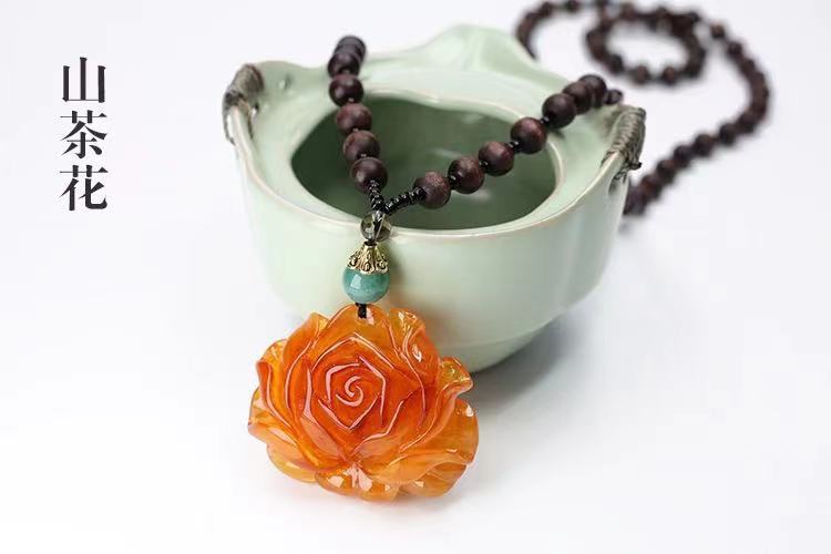 Stall Scenic Spot New Ethnic Style Beaded Imitation Beeswax Sweater Chain Jewelry Vintage Accessories Pendant Women's Necklace
