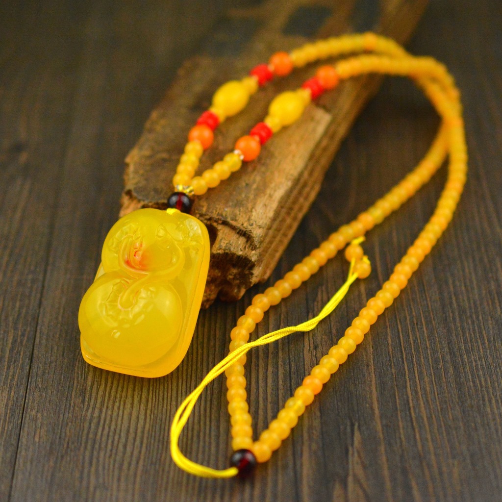 Hot Selling Second-Generation Ceromel Long Sweater Chain Fluorescent Floating Beeswax Necklace, Beeswax Pendant Wholesale Hot Selling Second-Generation Ceromel Long Sweater Chain Fluorescent Floating Beeswax Necklace, Beeswax Pendant Wholesale