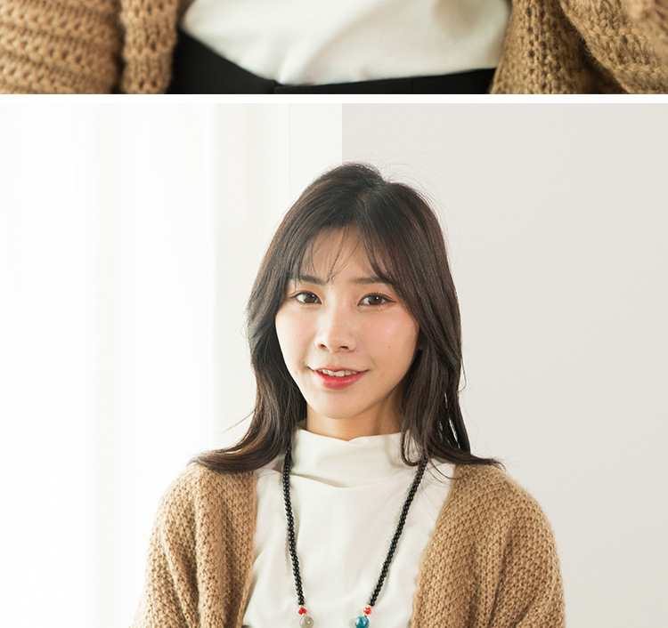 Sweater Chain Women's Autumn and Winter All-Match Long Necklace Women's Fashion Cross-Border New Accessories Popular Pendant Imitation Beeswax Pendant