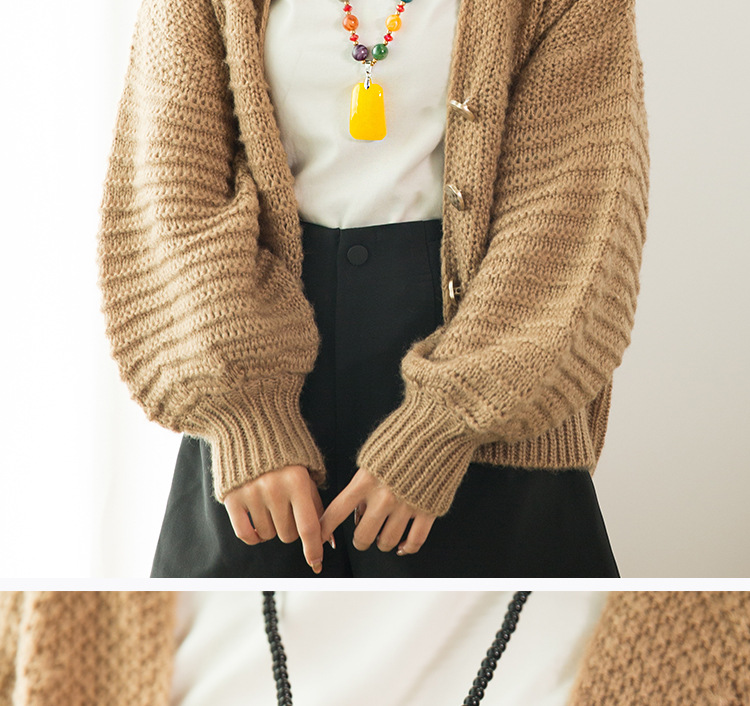 Sweater Chain Women's Autumn and Winter All-Match Long Necklace Women's Fashion Cross-Border New Accessories Popular Pendant Imitation Beeswax Pendant