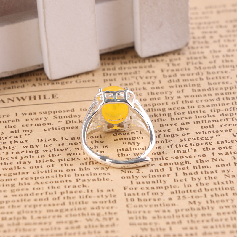 Fashion facts 925 silver natural beeswax court style ring beeswax carved ring ring ring fashion bracelet