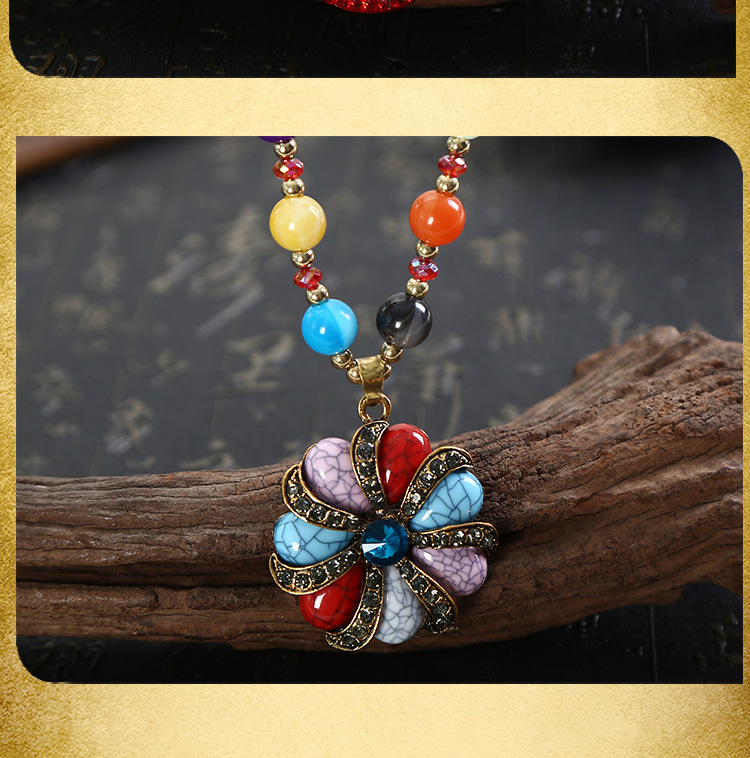 Women's Necklace Wholesale New Beeswax Sweater Chain Long Ethnic Style Sweater Chain Wild Creative Gift Wholesale Women's Necklace Wholesale New Beeswax Sweater Chain Long Ethnic Style Sweater Chain Wild Creative Gift Wholesale