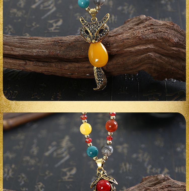 Women's Necklace Wholesale New Beeswax Sweater Chain Long Ethnic Style Sweater Chain Wild Creative Gift Wholesale Women's Necklace Wholesale New Beeswax Sweater Chain Long Ethnic Style Sweater Chain Wild Creative Gift Wholesale