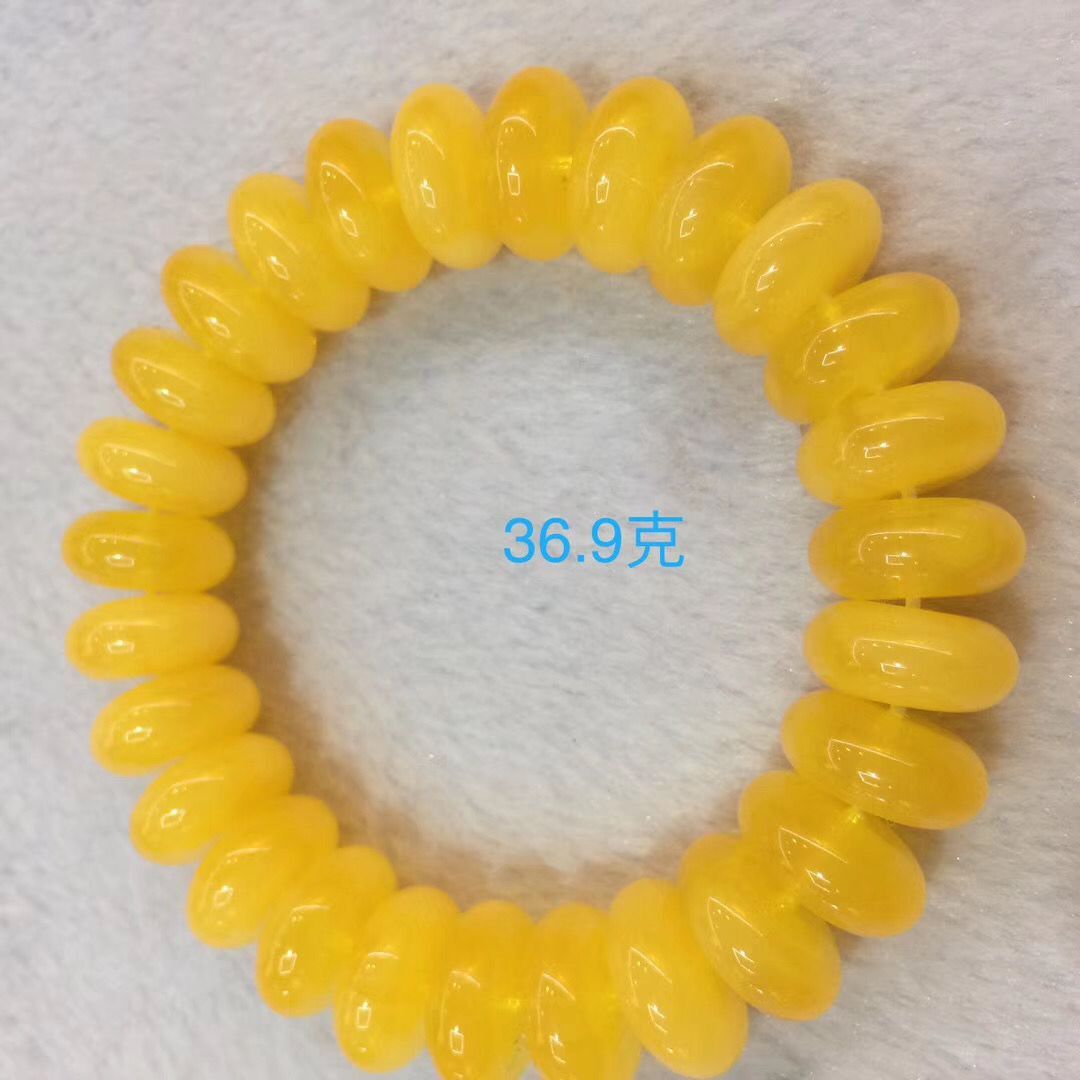 Pure natural second generation amber beeswax bracelet hand chain chicken oil yellow men and women genuine amber bracelet